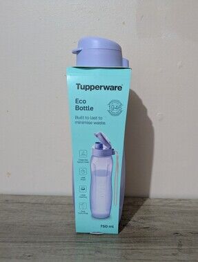 Tupperware Essentials Eco Water Bottle 750ml Reusable & Refresh Wrist Strap NEW!